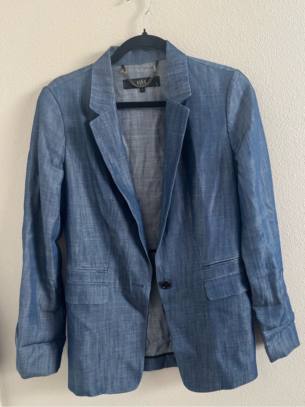 Tibi - Single-Button Blue Blazer - Size 4